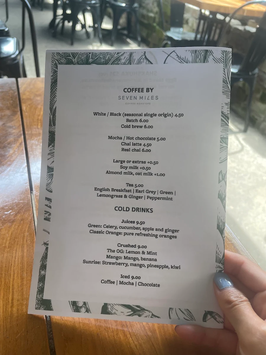 Menu, Shenkin