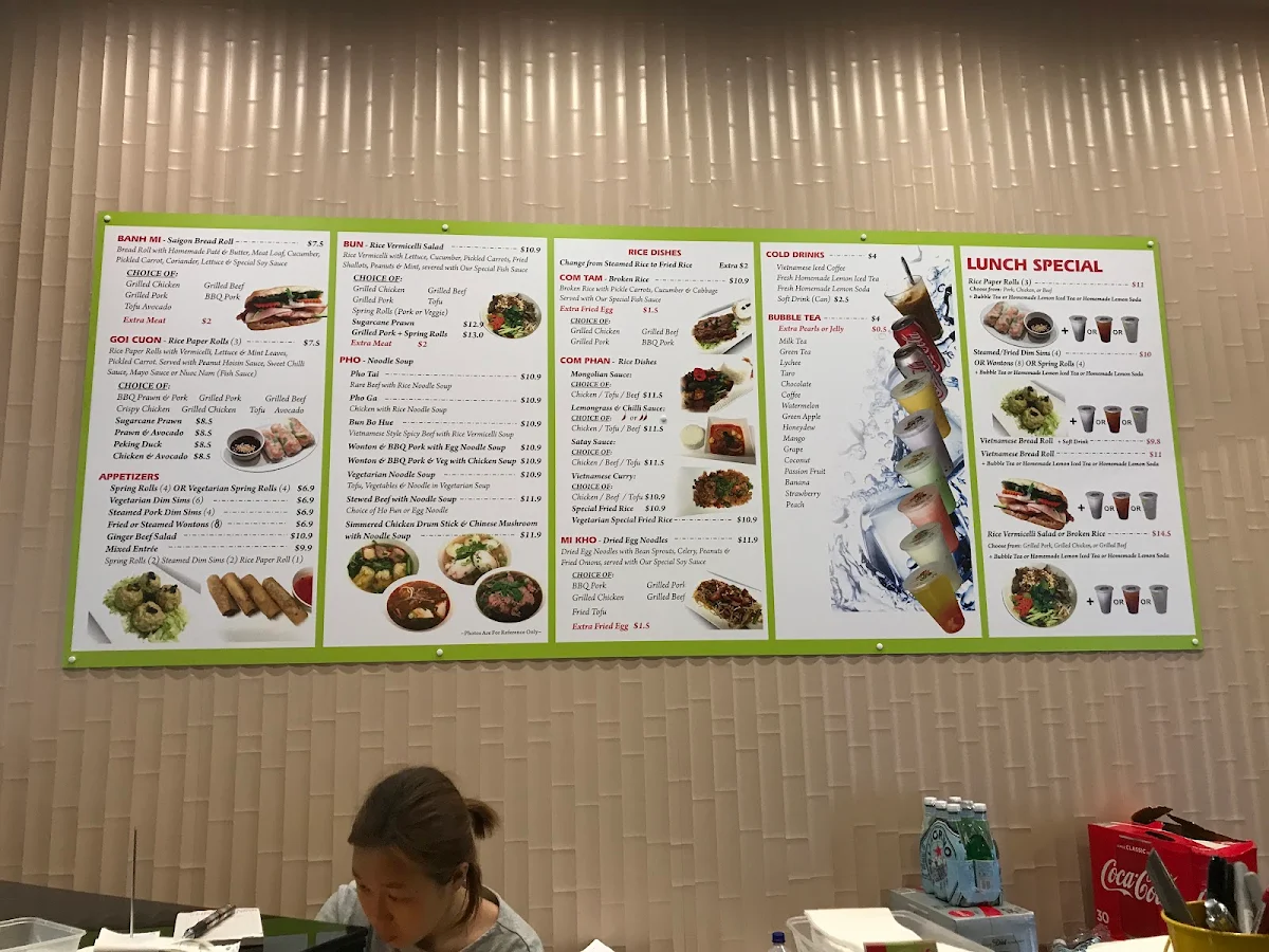 Menu, Bake N Grill Adelaide Vietnamese street food