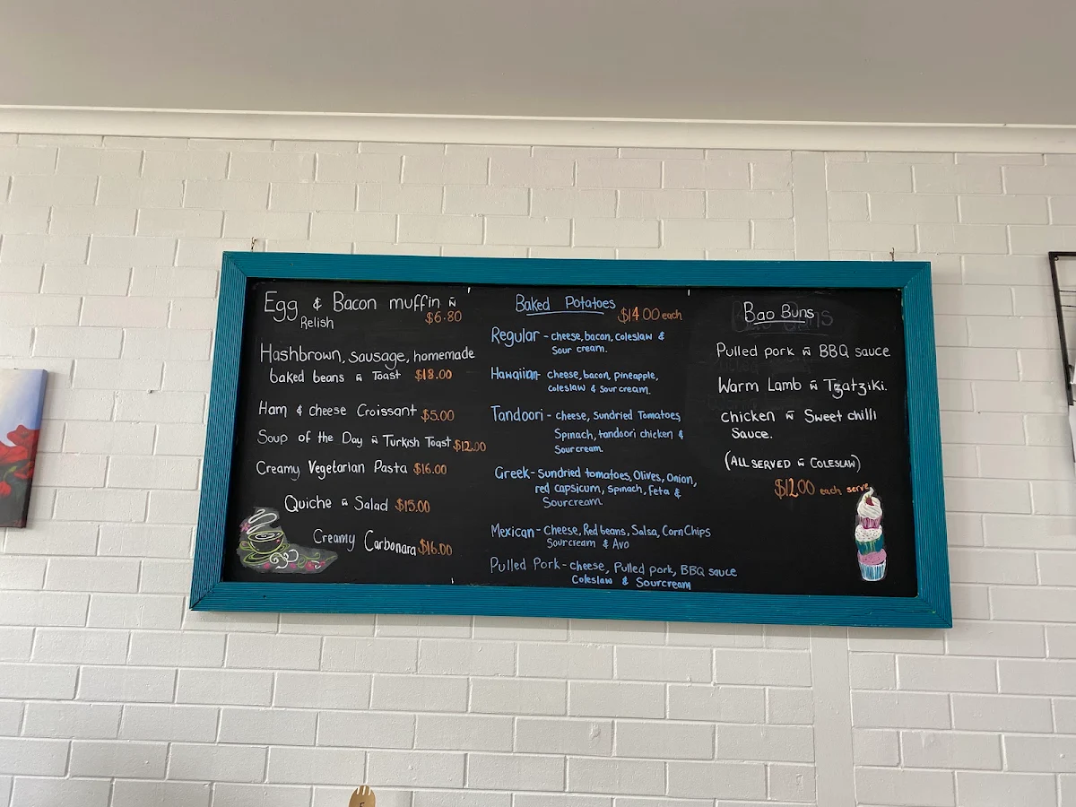 Menu, Cafe One2Five