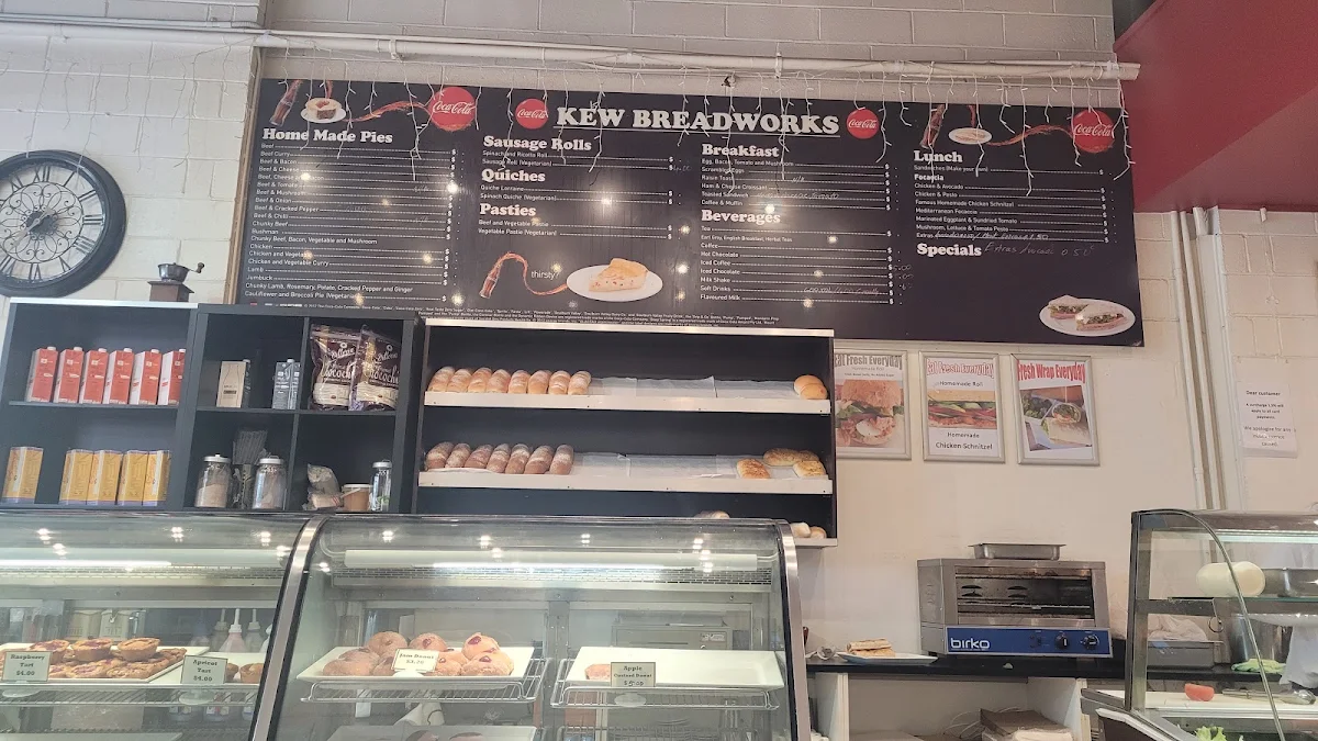 Menu, Kew Breadwork Bakery & Cafe