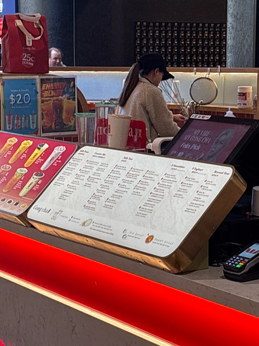 Menu, Gong Cha Rouse Hill