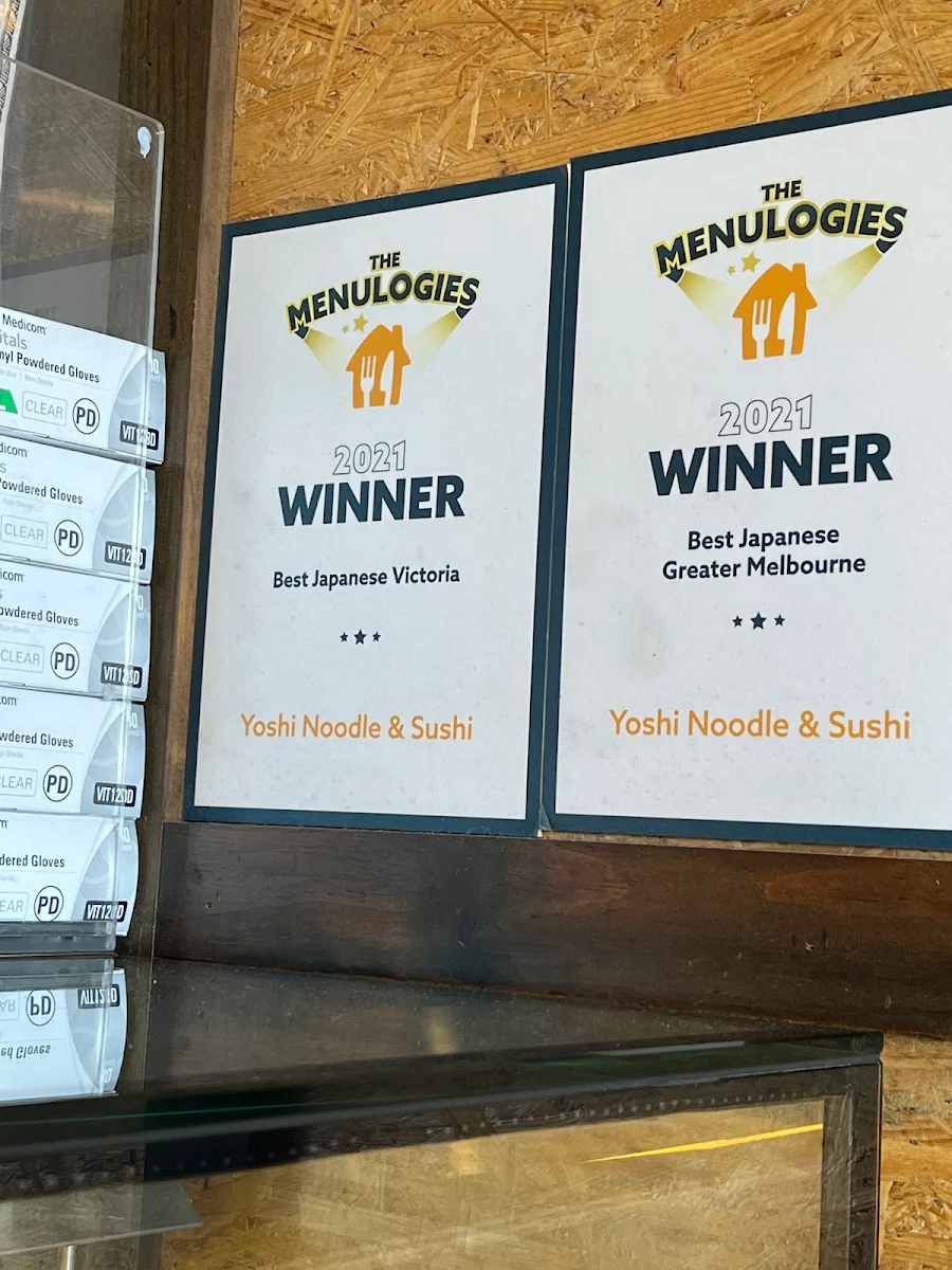 Menu, Yoshi Noodle & Sushi