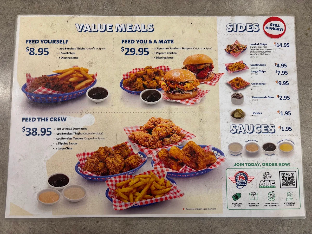 Menu, Huxtaburger Redfern