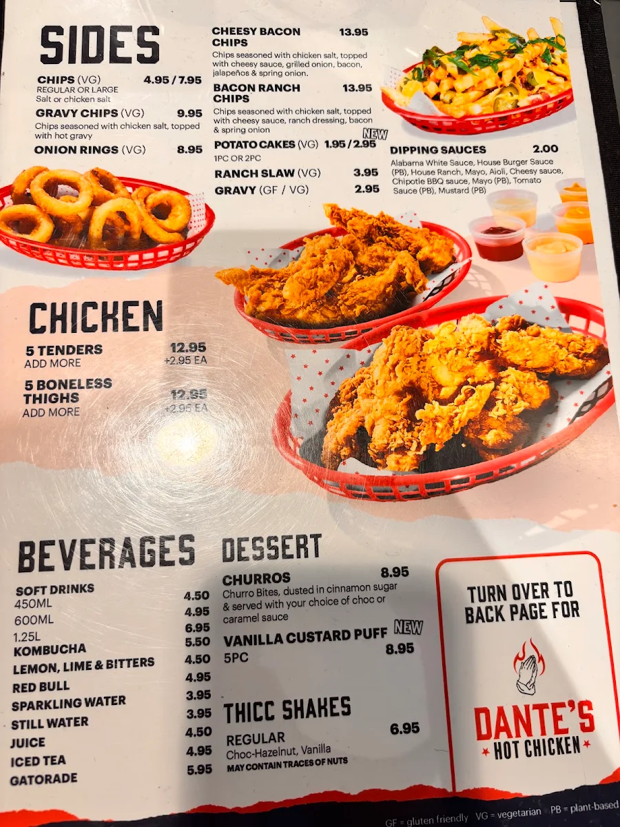 Menu, Huxtaburger Redfern