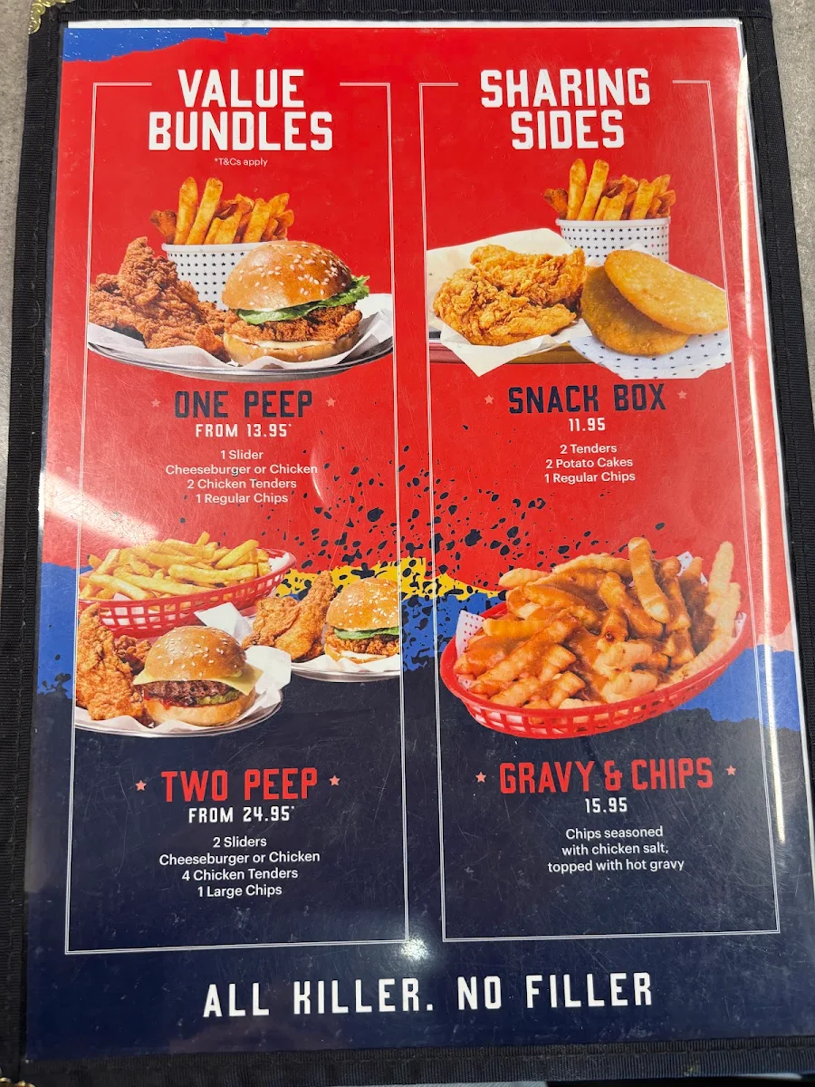 Menu, Huxtaburger Redfern