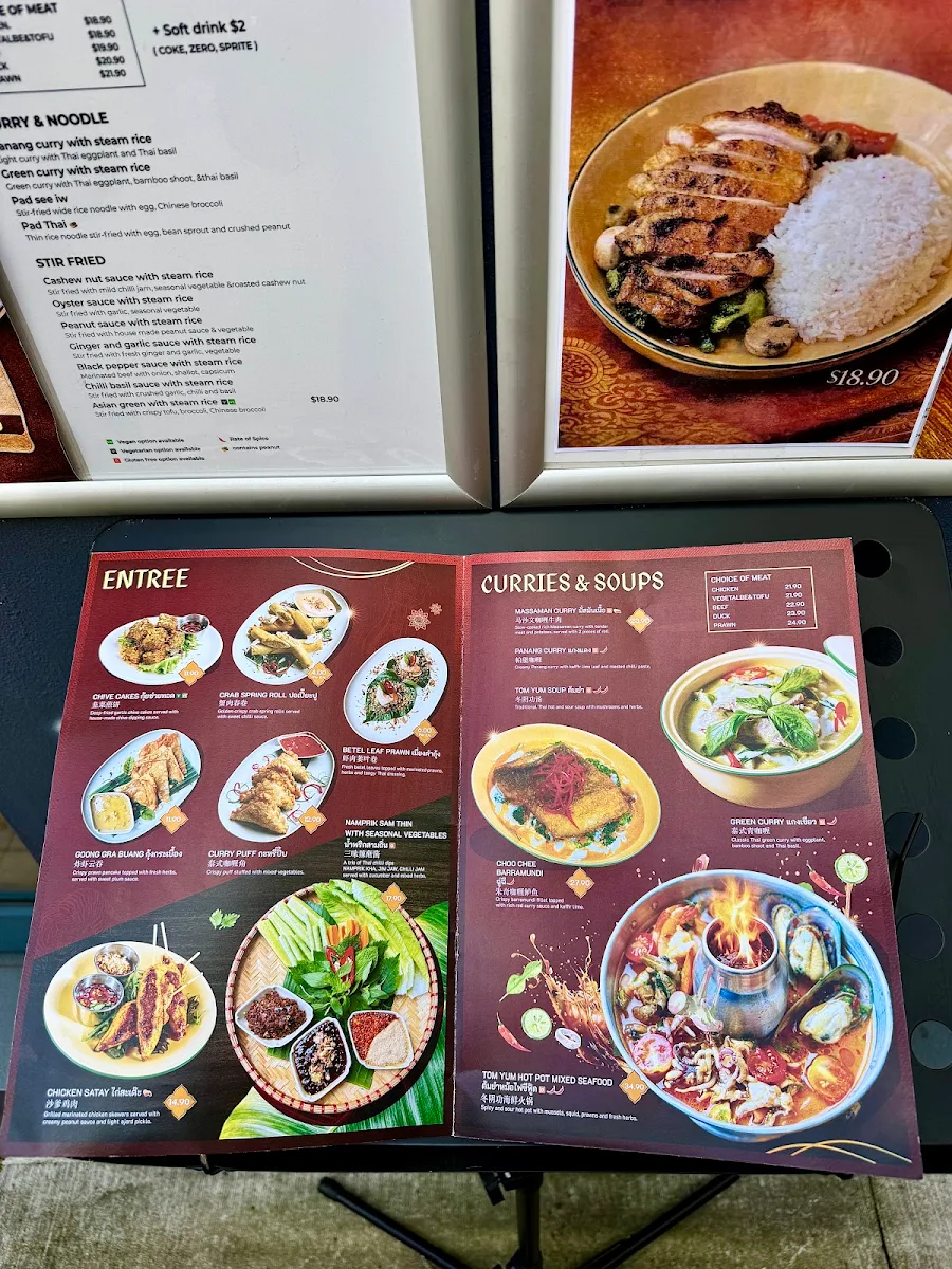 Menu, Chuuan chim Sydney