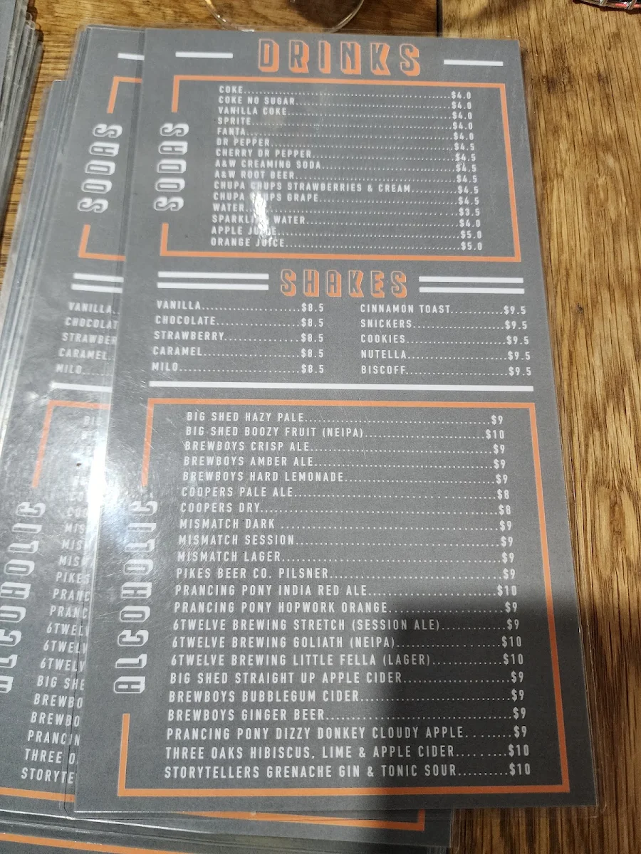 Menu, Burger Incredible