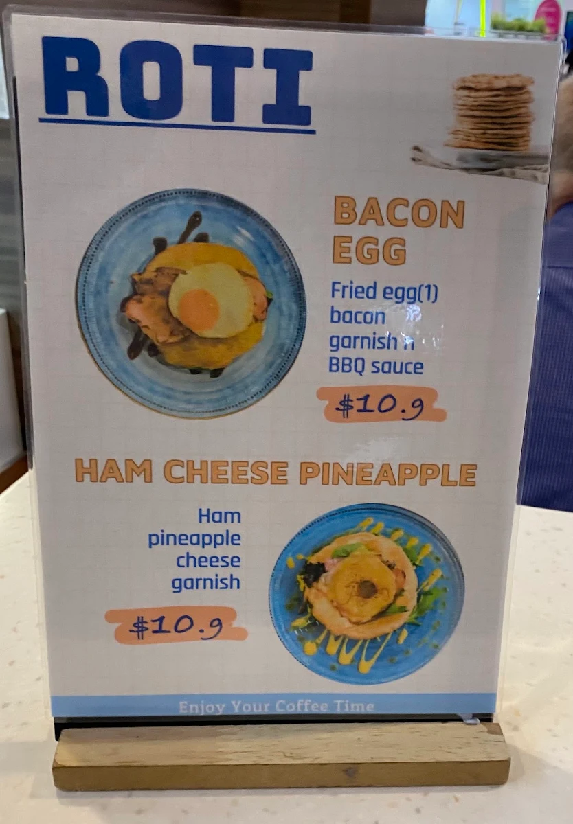 Menu, Chatterbox Cafe & Lounge Bar