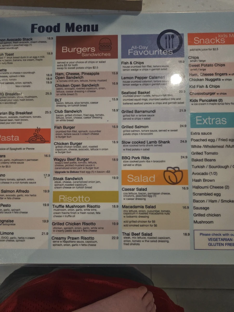 Menu, Chatterbox Cafe & Lounge Bar