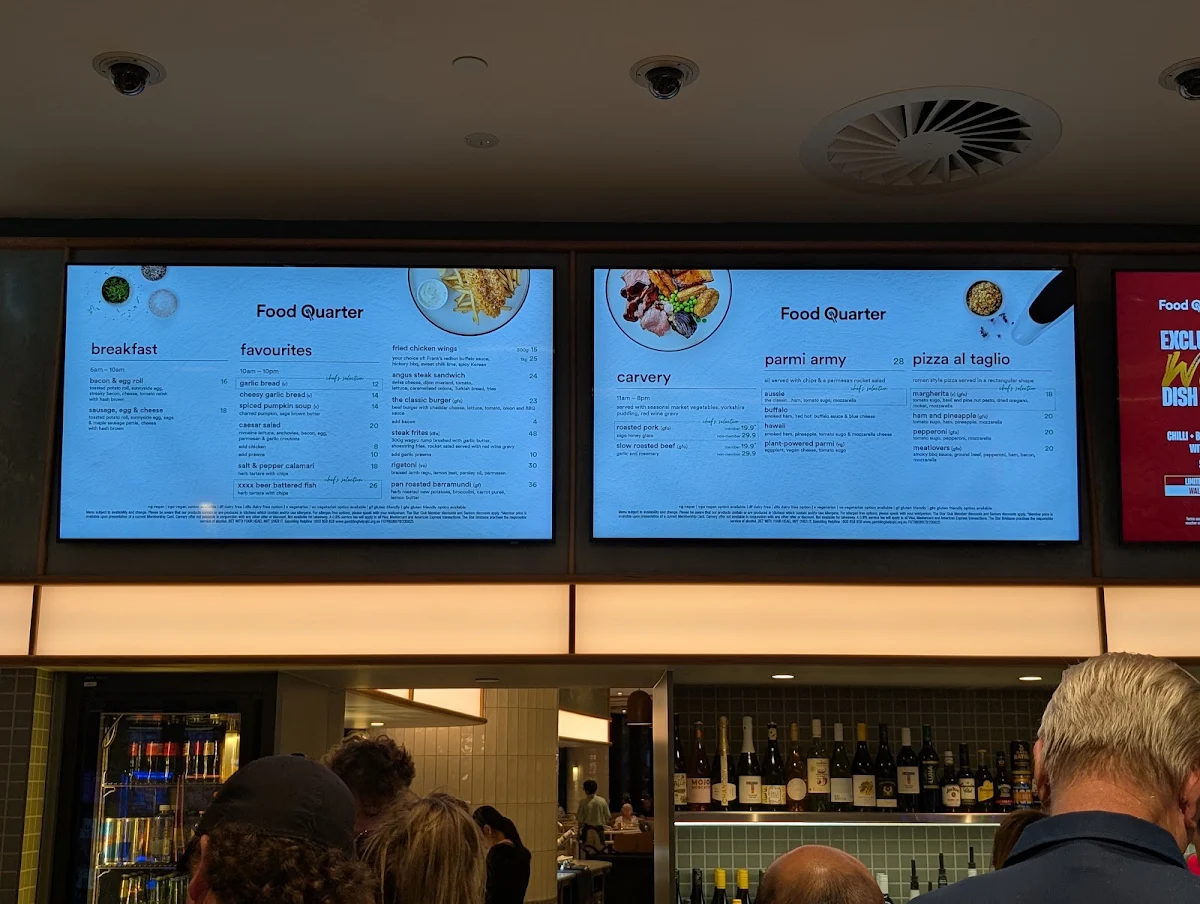 Menu, Food Quarter