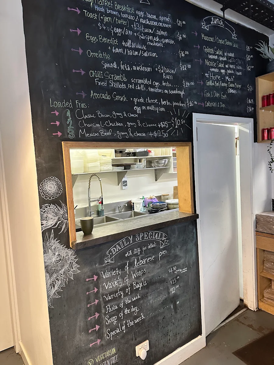 Menu, Haymarket Place Cafe