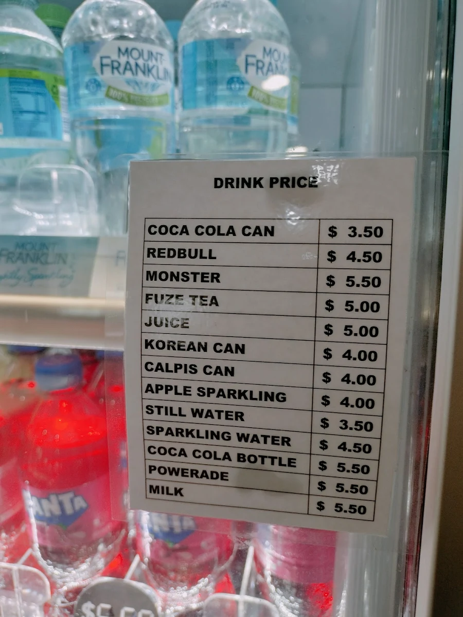 Menu, Cafe Wasabi