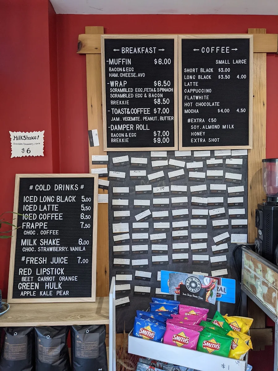 Menu, Cafe Wasabi