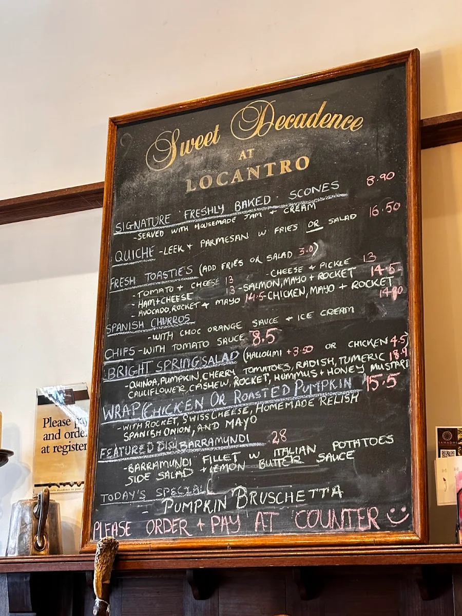 Menu, Sweet Decadence