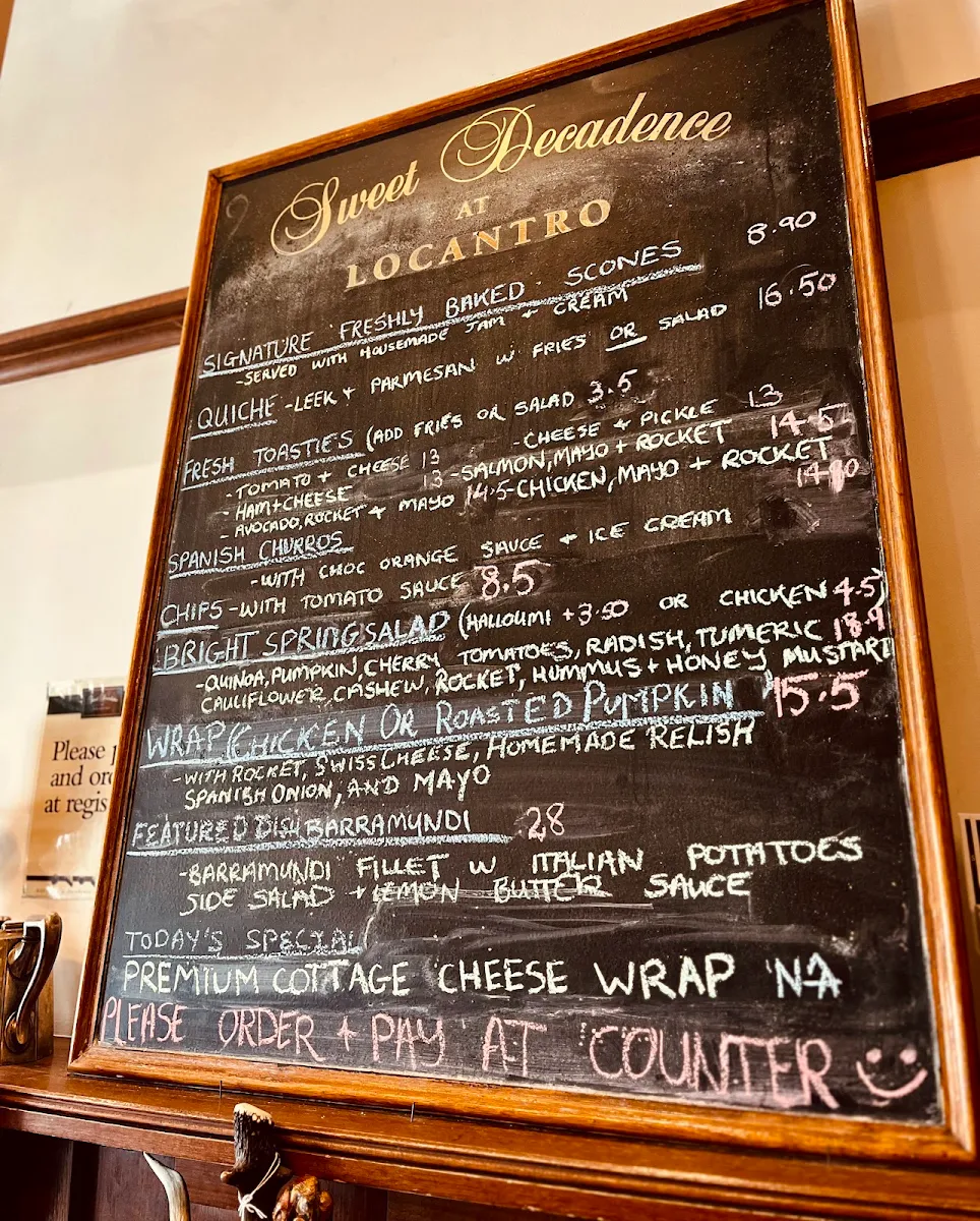 Menu, Sweet Decadence