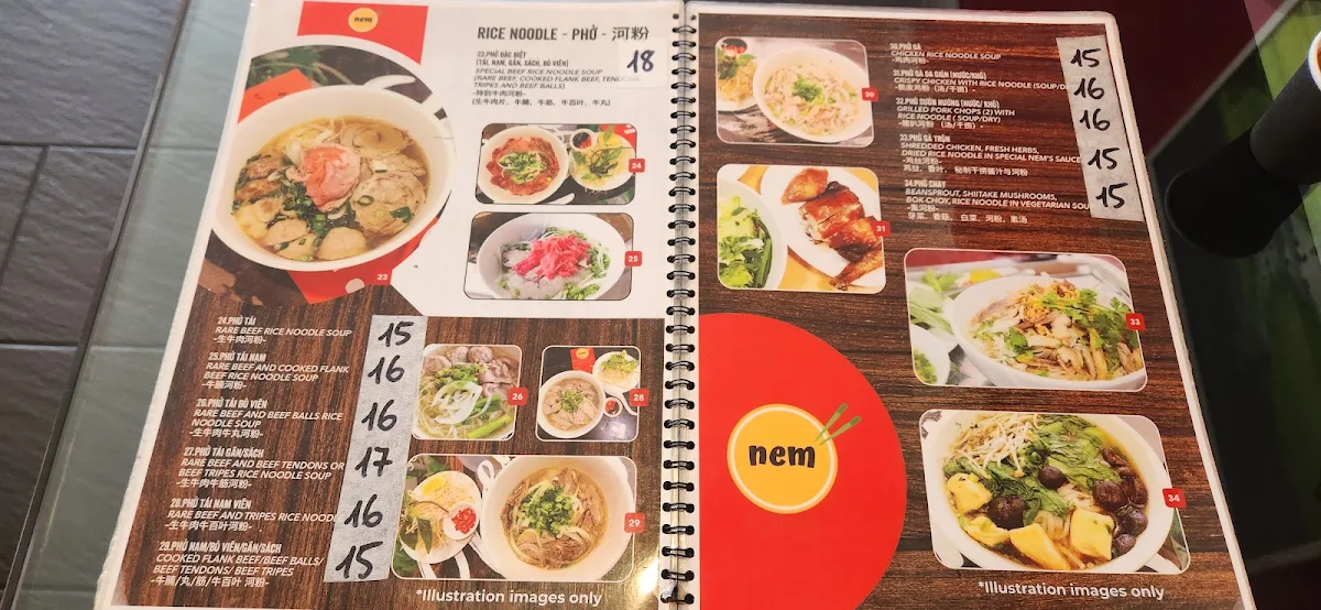 Menu, Chilli Garden Thai