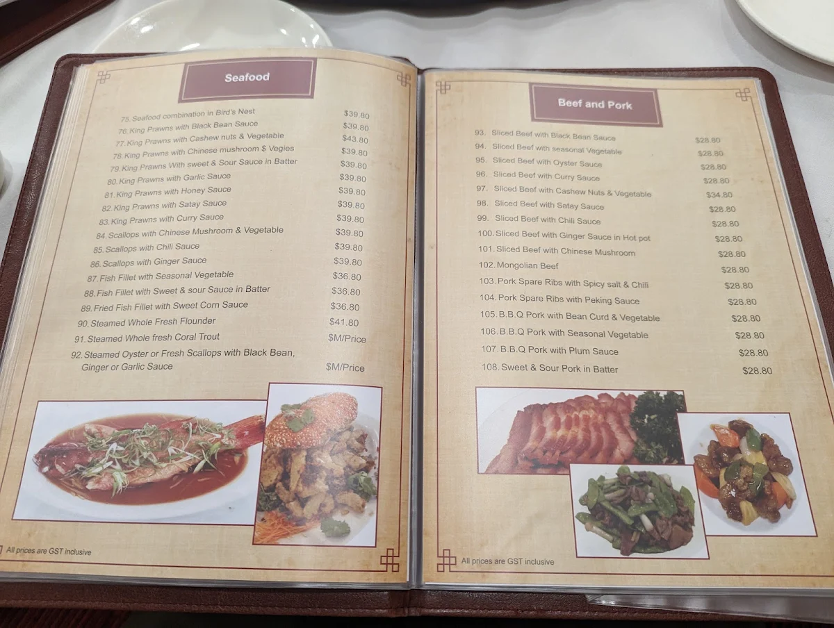 Menu, Walrus