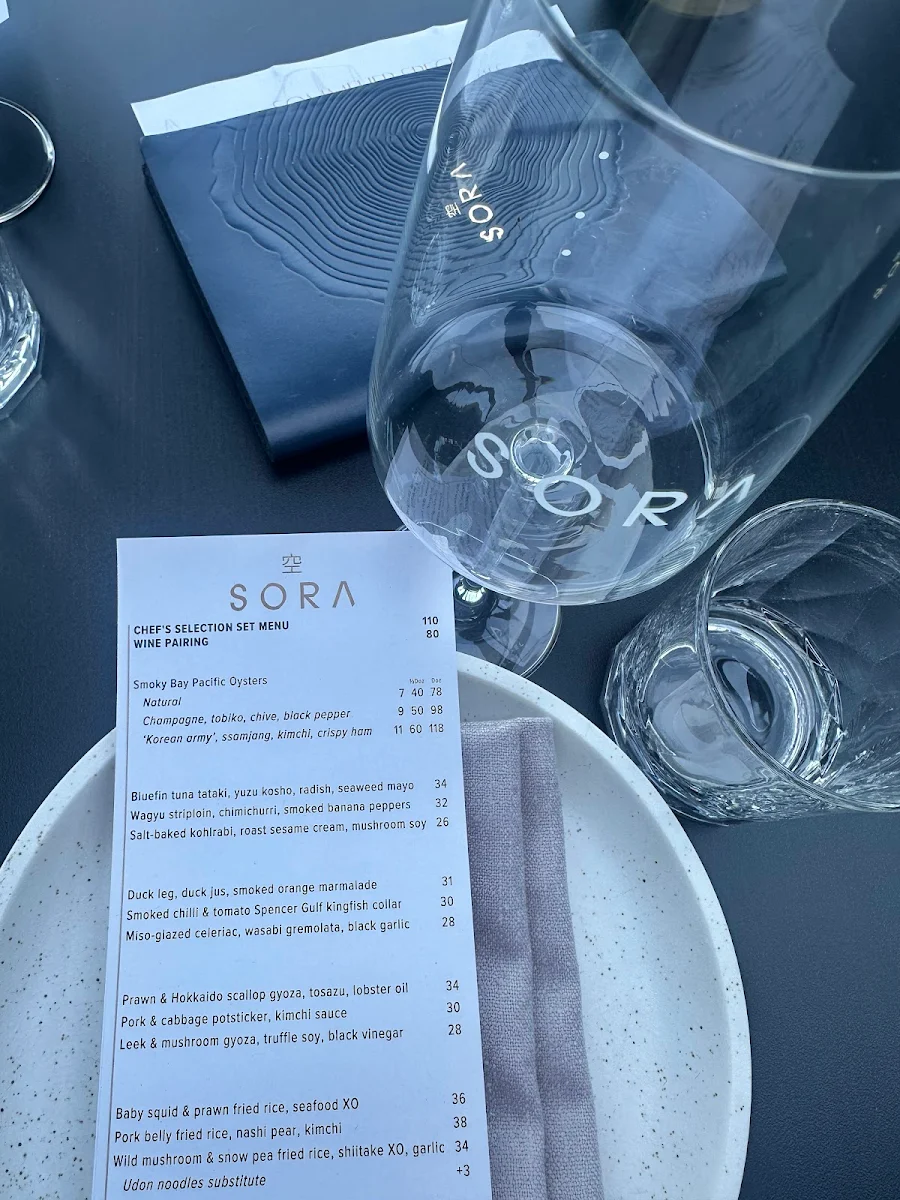Menu, SORA