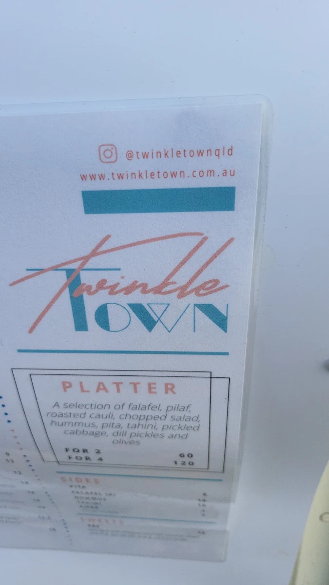 Menu, Barrier Reef Tavern