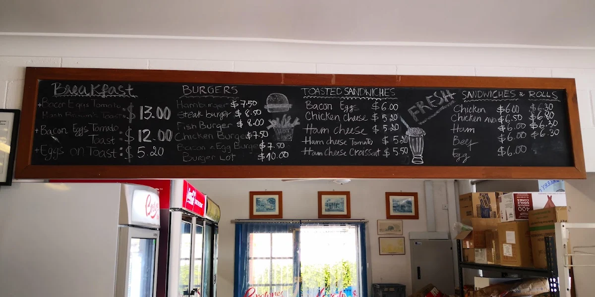 Menu, The Old Boyanup Bakery Cafe