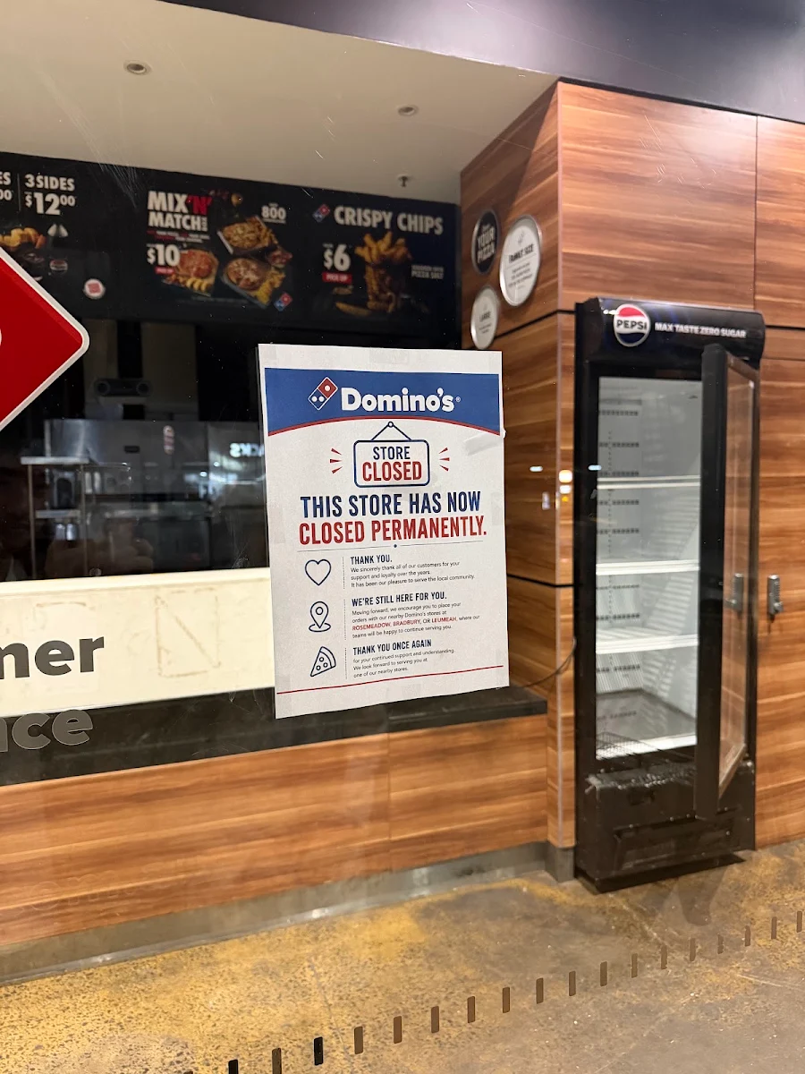Menu, Domino's Pizza Campbelltown