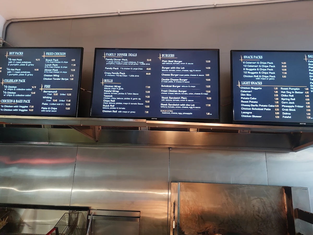 Menu, Crazy Charcoal Chicken