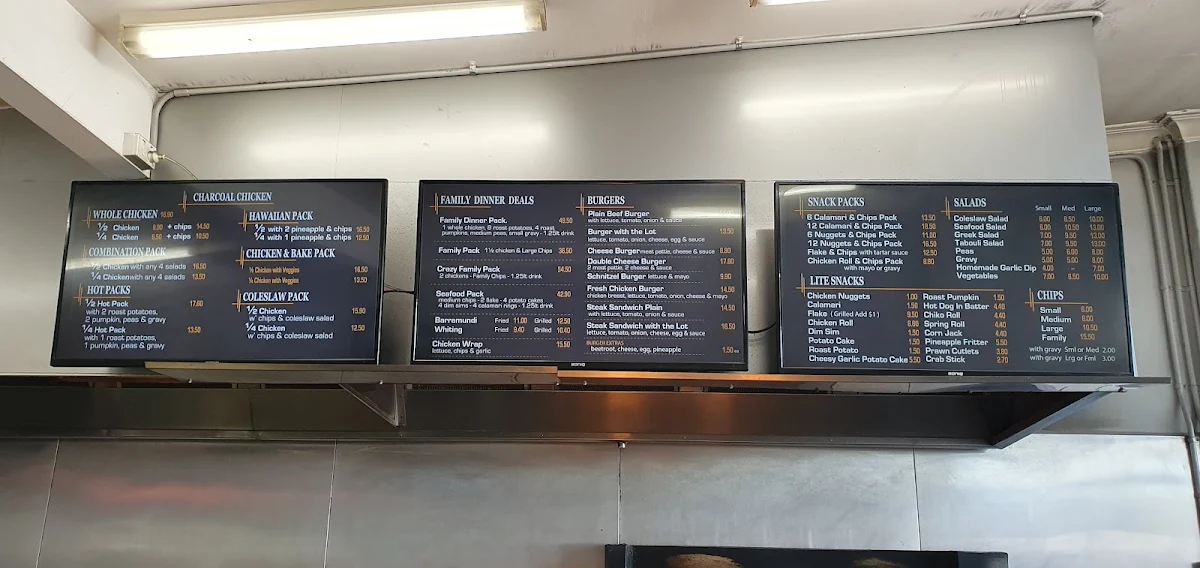 Menu, Crazy Charcoal Chicken