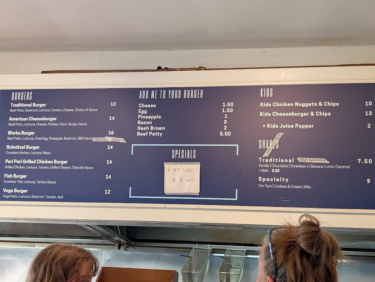 Menu, Gerringong Takeaway