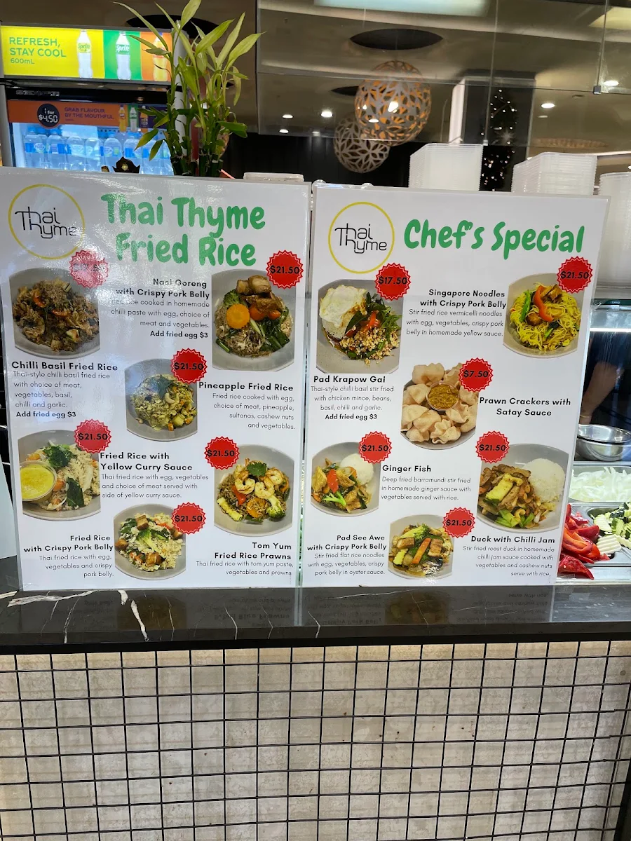 Menu, Thai Thyme