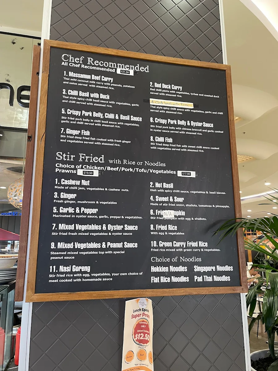 Menu, Thai Thyme