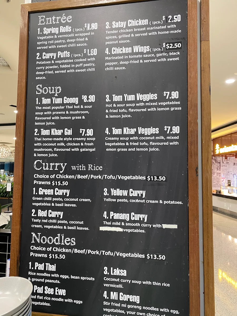 Menu, Thai Thyme