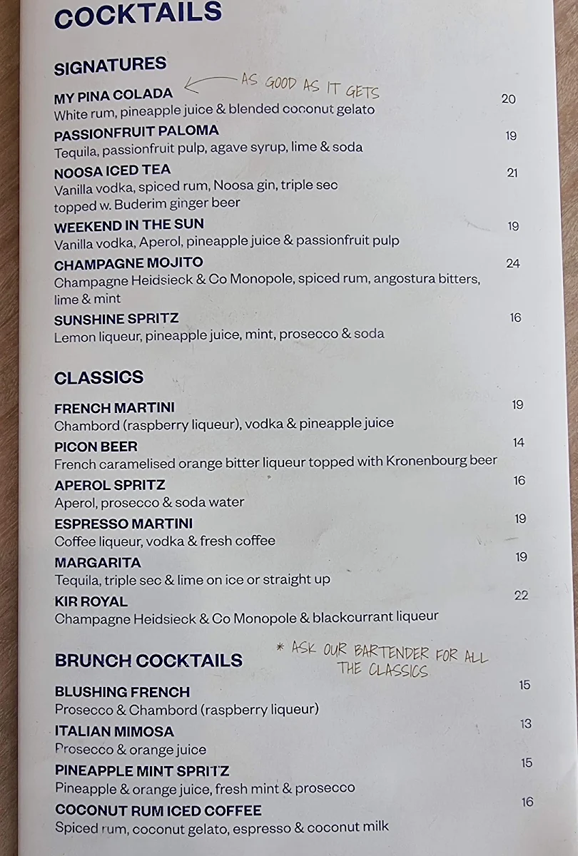 Menu, Flo's Crêperie Mooloolaba