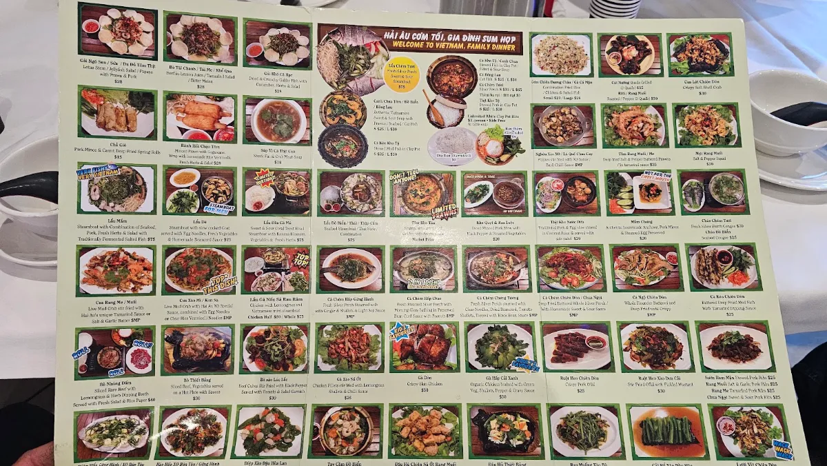 Menu, Hai Au Lang Nuong