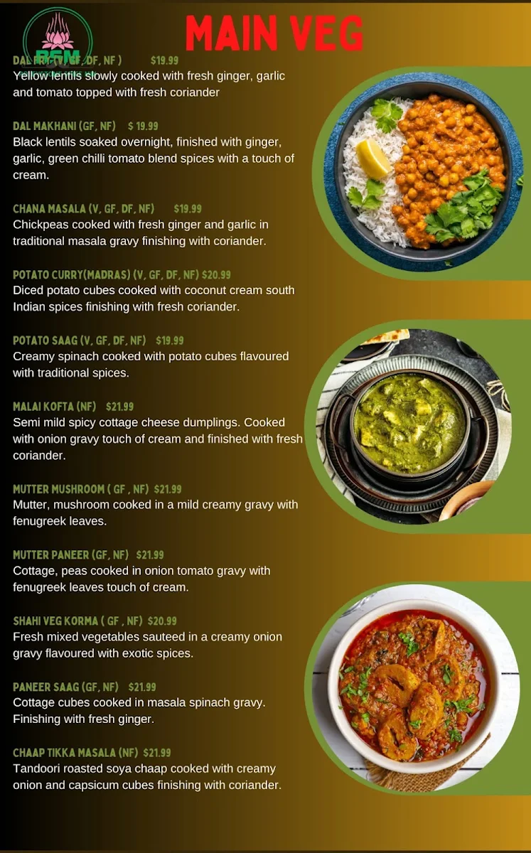 Menu, Roleystone Spice Mix