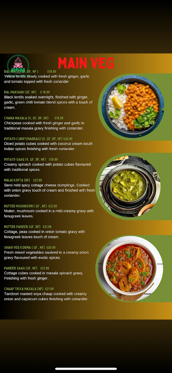 Menu, Roleystone Spice Mix