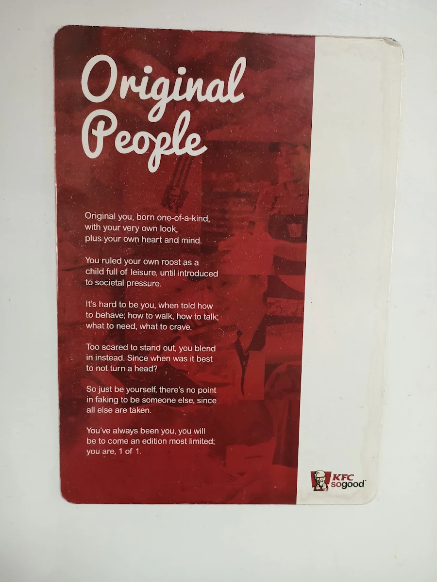 Menu, KFC Dubbo East