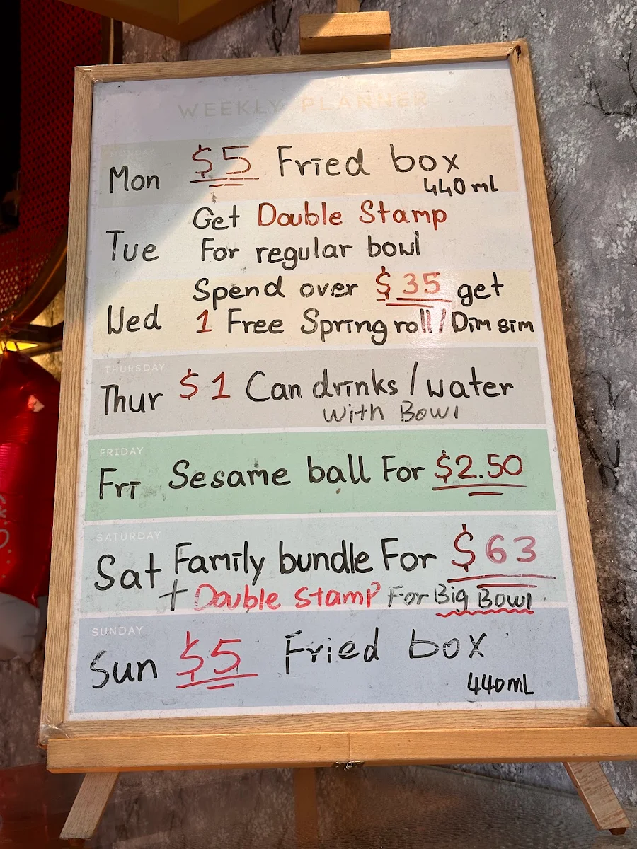 Menu, Big Bowl Kitchen+ Parkmore