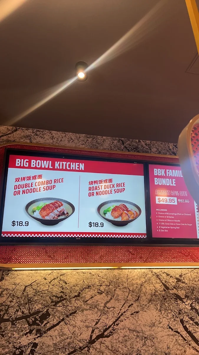 Menu, Big Bowl Kitchen+ Parkmore