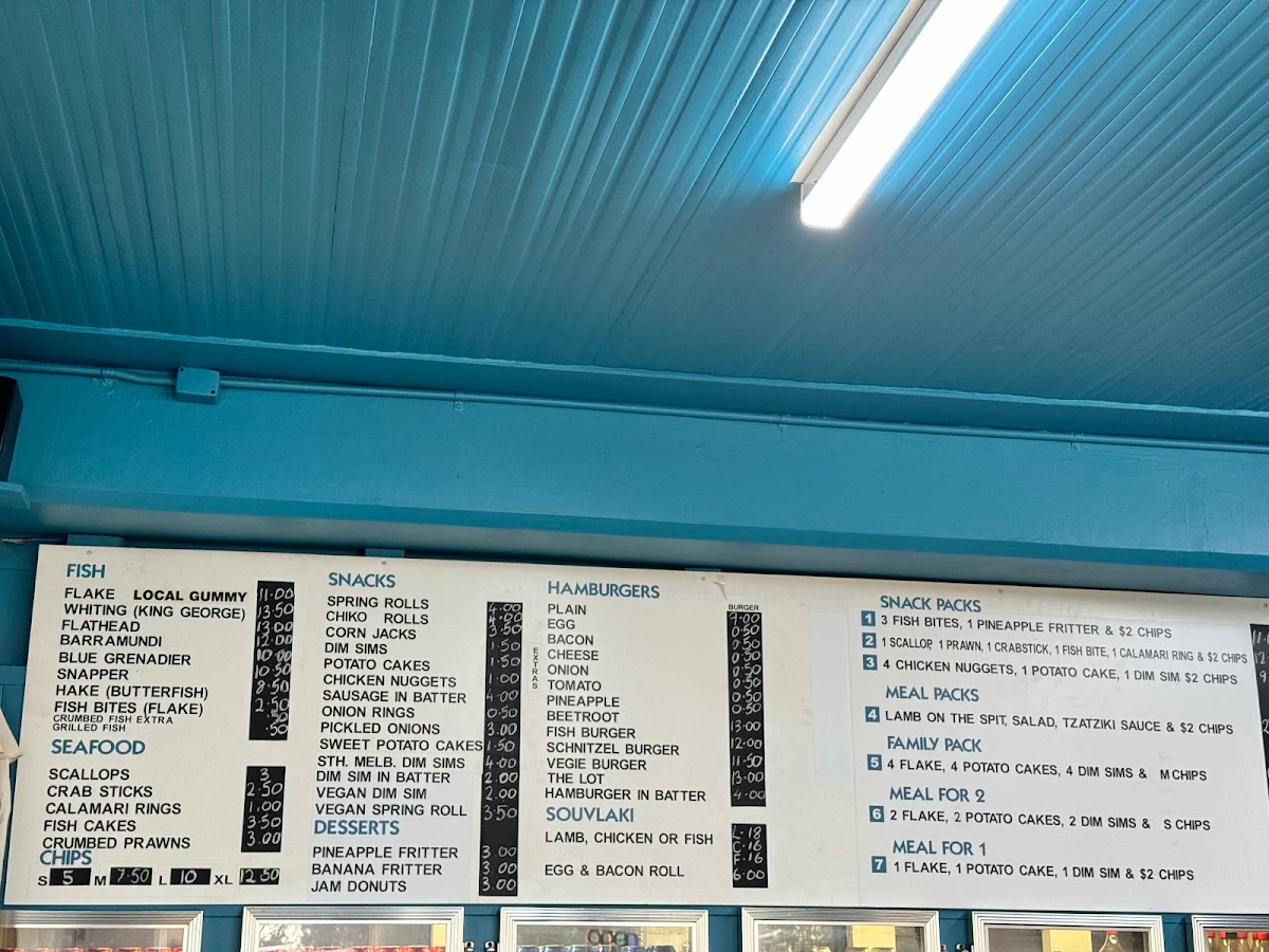 Menu, Salt Fish & Chips