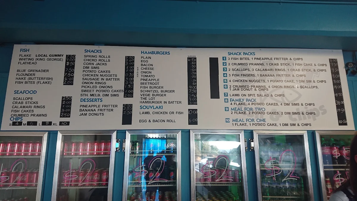 Menu, Salt Fish & Chips