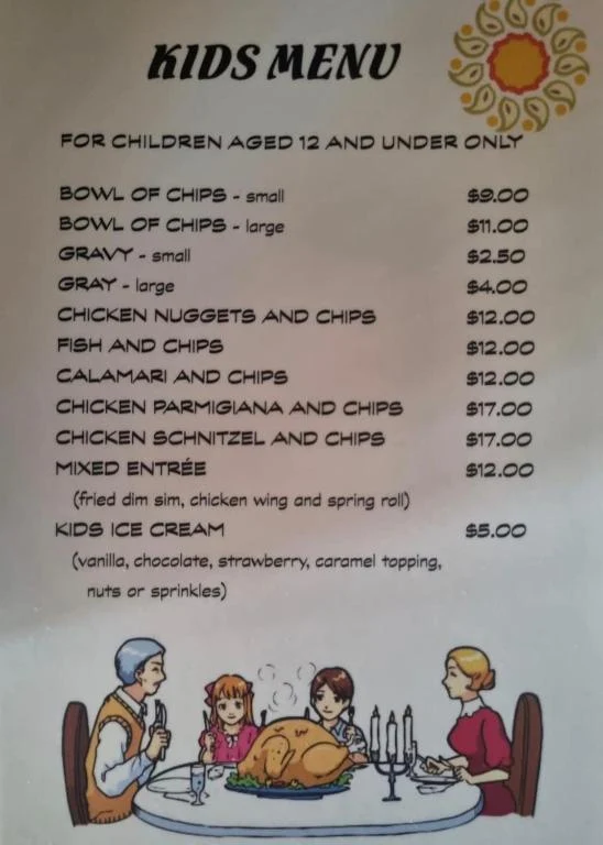 Menu, Rutherglen Eastern Palace Chinese