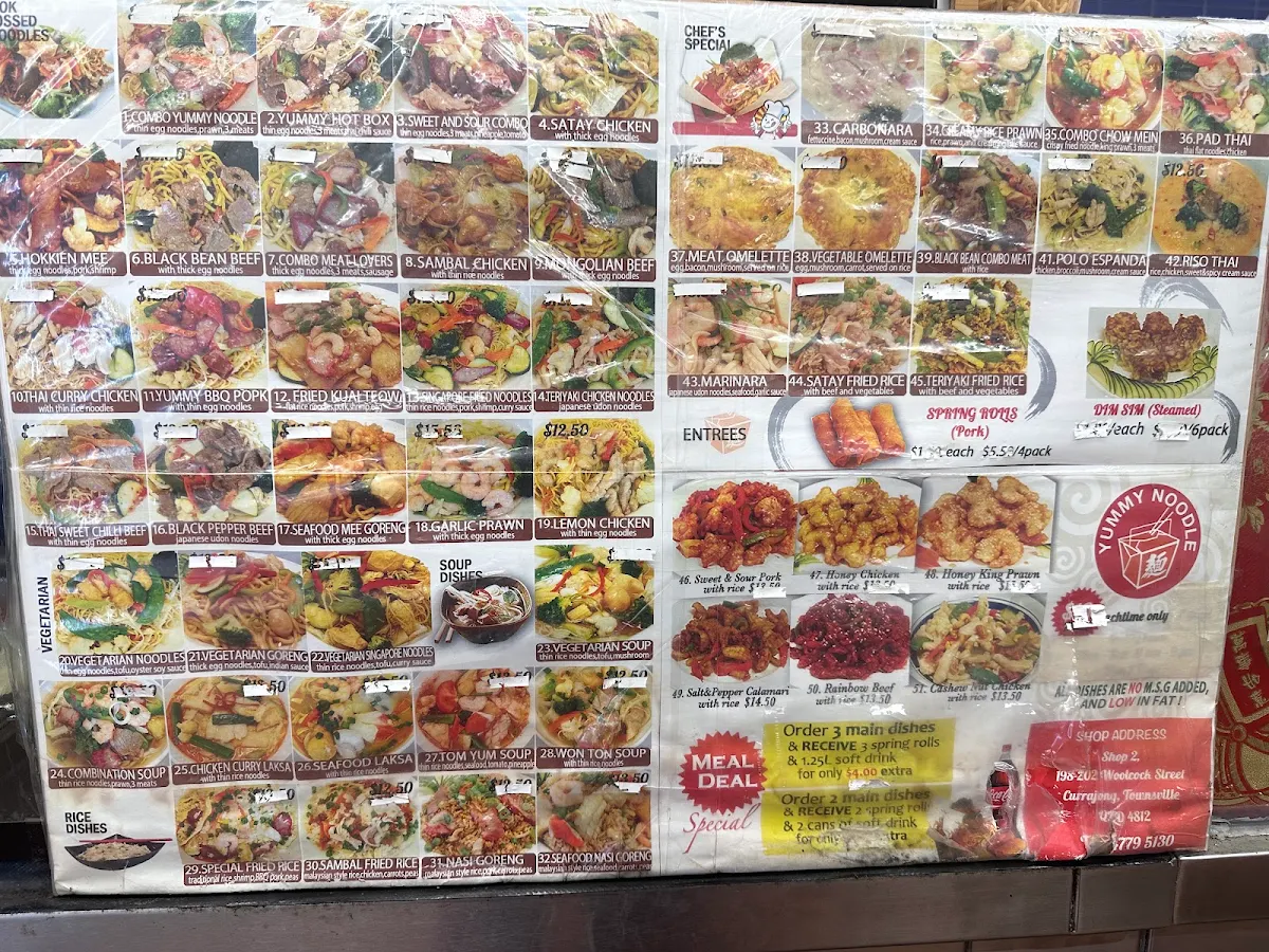 Menu, Yummy Noodle House