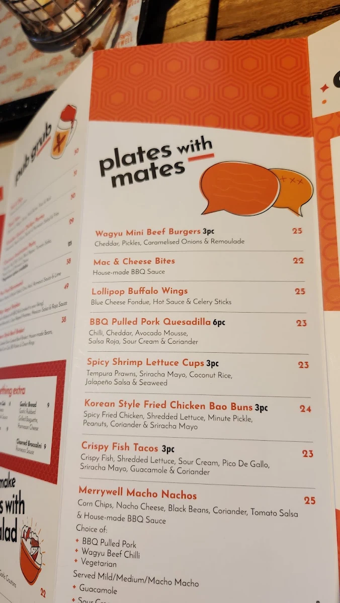 Menu, The Merrywell
