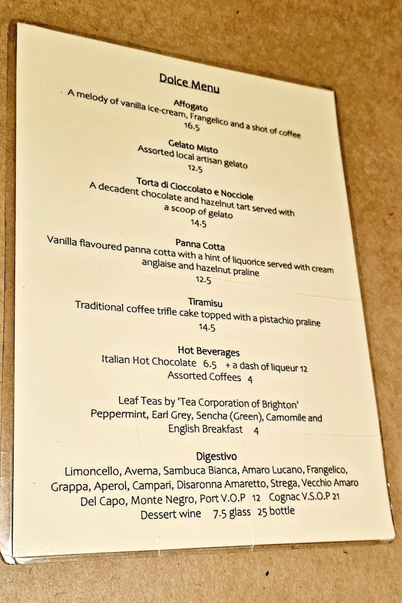 Menu, IL FORNO RESTAURANT - HAMPTON VIC
