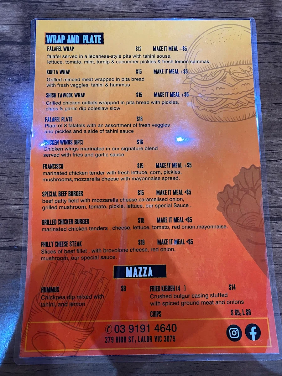 Menu, Shawarma time