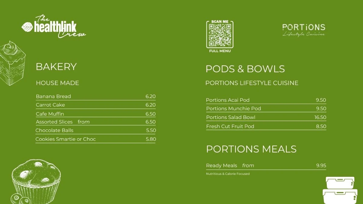 Menu, The Healthlink Crew