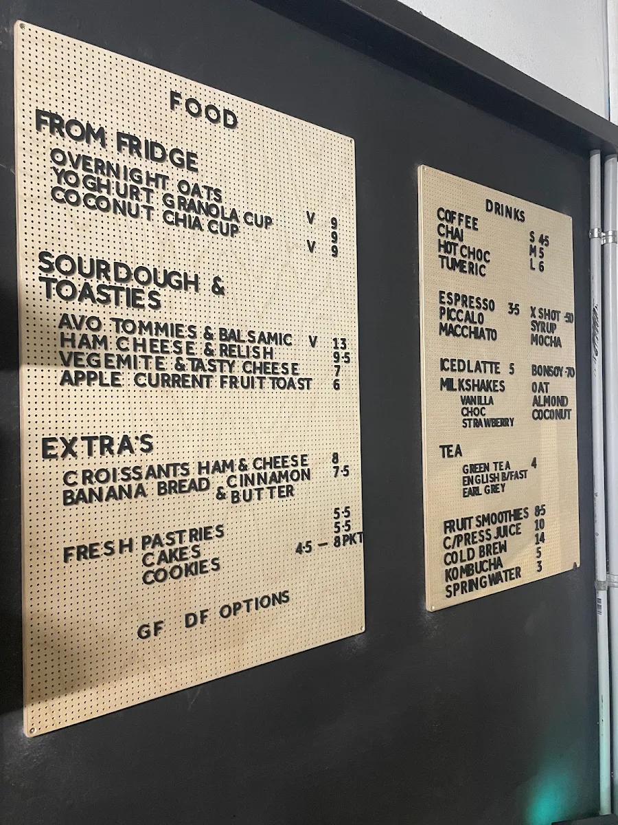 Menu, Double Shot Express'O