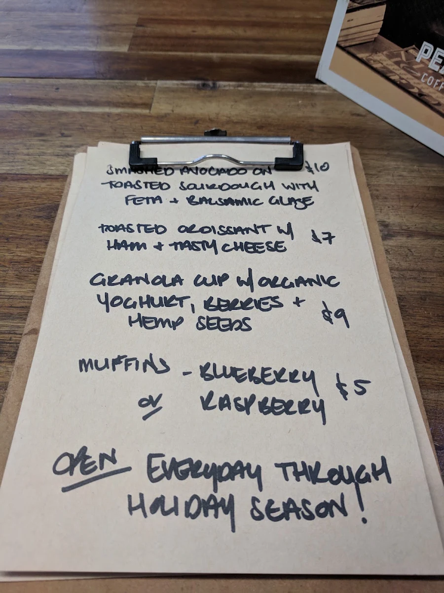 Menu, Double Shot Express'O
