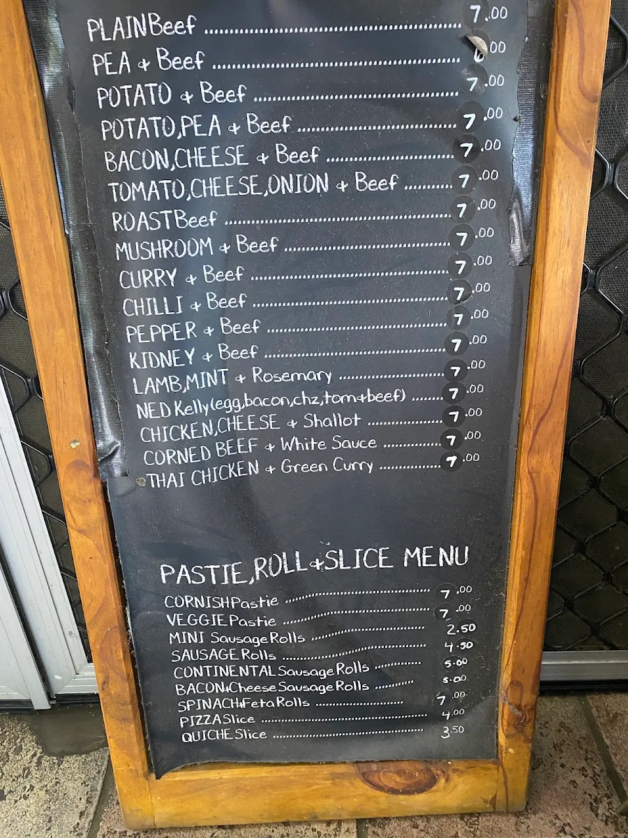 Menu, Piefection Bakery