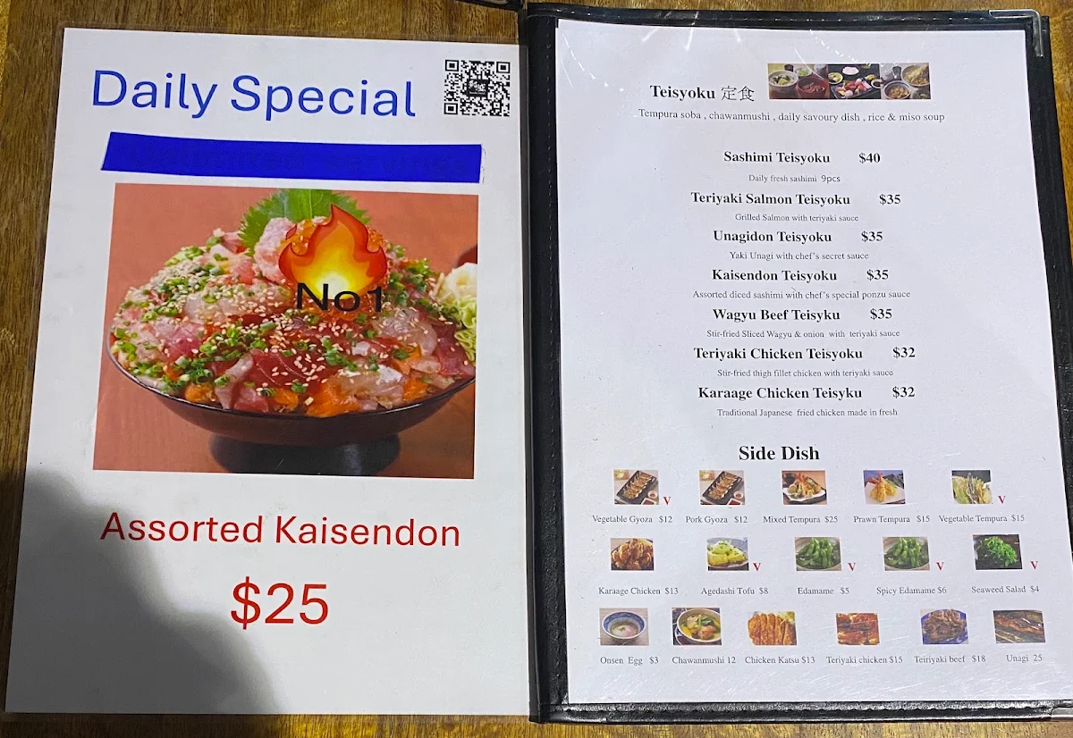 Menu, Sushi-mori